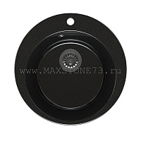 MAXSTONE Мойка глянцевая MS-20 (черный металлик) 495*495*205